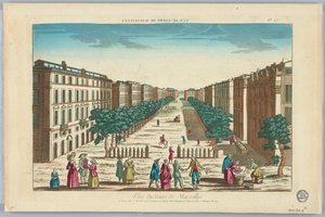 Peep-show, utsikt över Cours de Marseilles, nr 25 av Unknown artist