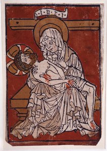 Pieta i klostret Stift Lambach, ca 1420-30 (färggravyr) av Unknown artist