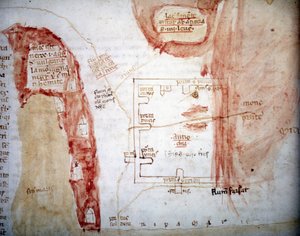 Plan av Antiokia (Antakya), staden i Turkiet - i "Pilgrimsfärden till det heliga landet" av Unknown artist