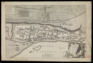 Plan över staden och befästningarna i Montral eller Villa Marie i Kanada av Unknown artist