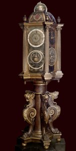 Planetklocka (astronomisk maskin). 1500-talet. Musée Guimet. av Unknown artist