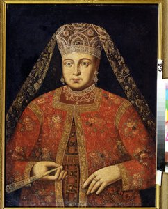 Portrait de la tsarine Marfa Matveyevna (1664-1715) (Porträtt av tsarina Marfa Matveyevna). Peinture anonyme, 79 x 60 cm, debut 18e siecle. M. Tuganov konstmuseum i Nordossetien, Vladikavkas (ryska). av Unknown artist