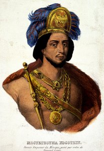 Porträtt i byst av Moctezuma (eller Montezuma), Mexikos sista kejsare - sjuk. 1800-talet e.Kr. dok. 1500-talet. av Unknown artist