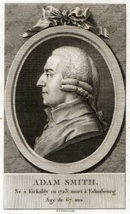 Porträtt av Adam Smith (1723 - 1790), skotsk filosof och ekonom. av Unknown artist