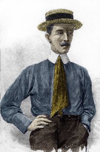 Porträtt av Alberto Santos-Dumont (1873-1932), brasiliansk flygkonstnär. av Unknown artist