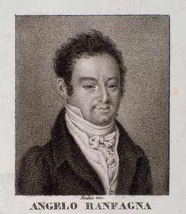 Porträtt av Angelo Ranfagna (gravyr) av Unknown artist