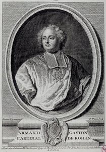 Porträtt av Armand Gaston Maximilien, kardinal de Rohan (1674-1749) Gravyr av 1700-talets Paris, Musee Carnavalet av Unknown artist