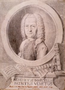 Porträtt av Benedetto Marcello (teckning) av Unknown artist