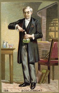 Porträtt av Bouchardat. 1800-talets kromolitografi. av Unknown artist