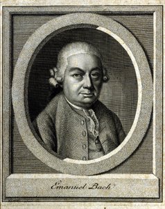 Porträtt av Carl Philipp Emanuel Bach kallad Bach av Berlin och Hamburg Femte barnet till John Sebastian Bach (Johann Sebastian Bach av Unknown artist