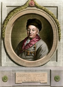 Porträtt av Christian Frege (1715-1781) tysk matematiker och filosof Gravyr från 1700-talet Privat samling av Unknown artist