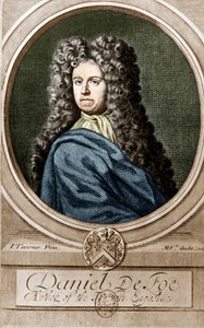 Porträtt av Daniel de Foe eller Defoe (1660 - 1731), engelsk författare och journalist, författare till romanen "Robinson Crusoe". av Unknown artist
