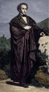Porträtt av Felix Mendhelssohn Bartholdy (1809-1847), tysk kompositör. av Unknown artist