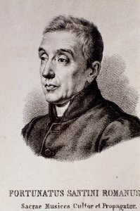 Porträtt av Fortunato Santini (gravyr) av Unknown artist