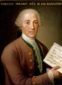 Porträtt av Francesco Durante (1684-1755), organist och mästare i det napolitanska kapellet Anonym målning. 1700-talets Bologna, Civic Musical Bibliographic Museum av Unknown artist