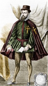 Porträtt av Francisco Pizarro (fr. Francois Pizarre av Unknown artist