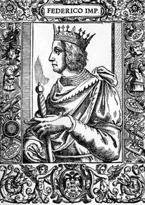 Porträtt av Fredrik II (1194-1250), tysk kejsare. av Unknown artist
