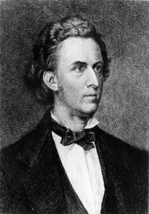 Porträtt av Frederick Chopin (1810 - 1849), polsk kompositör. av Unknown artist