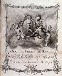 Porträtt av Georg Friedrich Handel (gravyr) av Unknown artist
