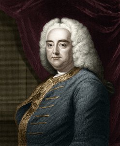 Porträtt av George Frederick Handel (Georg Friedrich Handel av Unknown artist
