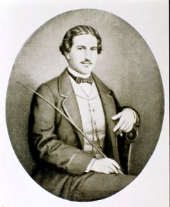 Porträtt av Gigio Caroli, älskare av Giuseppina Raimondi, andra fru till Giuseppe Garibaldi. Privat samling av Unknown artist