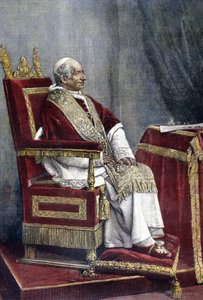 Porträtt av Gioacchino PECCI, Leo XIII (1810 - 1903), 254:e påven (1878 - 1903) av Unknown artist