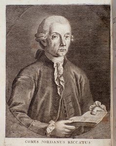 Porträtt av Giordano Riccati (gravyr) av Unknown artist