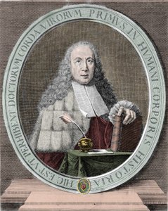 Porträtt av Giovanni Battista Morgagni (1682-1771) italiensk läkare och anatom. Milanese. av Unknown artist