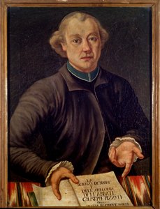 Porträtt av Giuseppe Pizzati, italiensk musikteoretiker (målning av Unknown artist