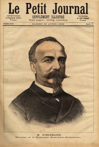 Porträtt av Gustave Noblemaire (1832-1924) som, efter att ha framgångsrikt övervakat byggandet av järnvägslinjen Alger-Oran fram till 1869, återvände till Paris för att ta över ledningen av Paris Lyon Mediterranee företaget, en position som han behöll i 26 av Unknown artist