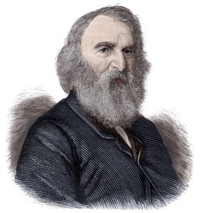 Porträtt av Henry Longfellow, amerikansk poet och pedagog av Unknown artist