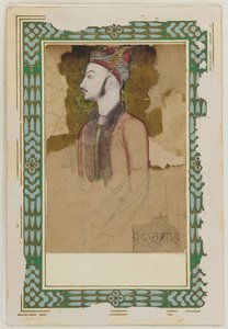 Porträtt av Ibrahim Adil Shah II, av Bijapur (d.1626) (?) av Unknown artist