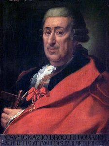 Porträtt av Ignazio Brocchi, arkitekt par Anonymous, andra hälften av 1700-talet. - Olja på duk, 51x66,5 - Accademia di San Luca av Unknown artist