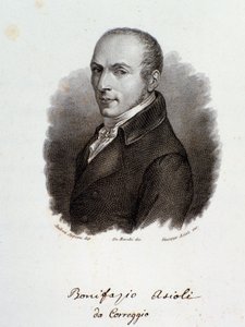 Porträtt av den italienske kompositören Bonifazio Asioli (gravyr. 1800-talet) av Unknown artist