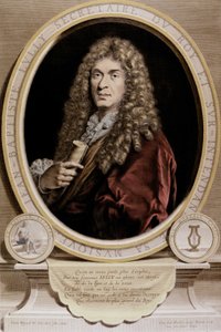 Porträtt av Jean Baptiste Lully (1632-1687). av Unknown artist