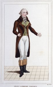 Porträtt av Jean Lambert (Jean-Lambert) Tallian. Fransk politiker (1767 till 1820) biträdande konventets gravyr från 1830 av Unknown artist