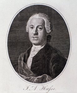 Porträtt av Johann Adolf Hasse (gravyr) av Unknown artist