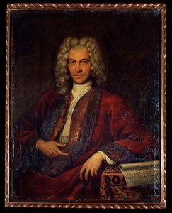 Porträtt av Johann Joseph Fux, österrikisk kompositör, musikteoretiker och pedagog (målning av Unknown artist