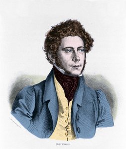 Porträtt av Joseph Lanner, österrikisk kompositör, violinist och dirigent (1801-1843). av Unknown artist