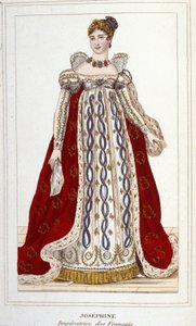 Porträtt av Joséphine av Beauharnais Bonaparte (1763 - 1814), imperator av den franska gravyren 1830 av Unknown artist