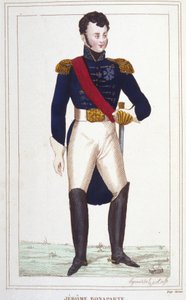 Porträtt av Jêrome Bonaparte 1784-1860 gravyr av 1830 av Unknown artist