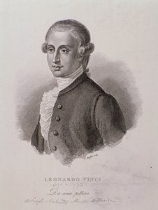 Porträtt av Leonardo Vinci (gravyr av Unknown artist