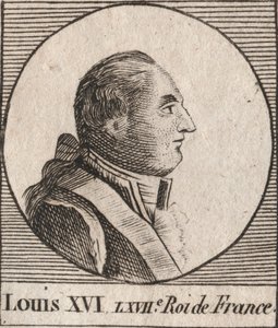 Porträtt av Ludvig XVI (1754-1793), kung av Frankrike från 1774 till 1791, sedan kung av fransmännen från 1791 till 1792 - Ludvig XVI, kung av Frankrike och Navarra från 1774 till 1791, sedan kung av fransmännen från 1791 till 1792 - gravyr från ”Instructi av Unknown artist