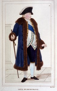 Porträtt av Ludvig XVI (1754 - 1793) Gravyr från 1830 av Unknown artist