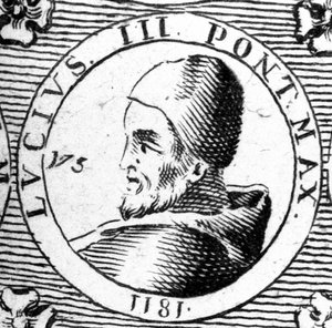 Porträtt av Lucius III (? - 1185). av Unknown artist