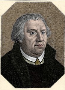 Porträtt av Martin Luther (1483-1546) tysk religiös reformator. av Unknown artist