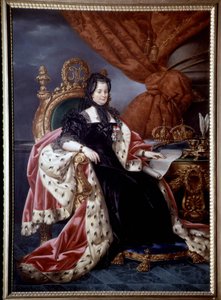 Porträtt av Maria Therese av Österrike (1717-1780), drottning av Ungern, i sorgdräkt, efter 1765 - 1700-talsmålning av Unknown artist