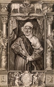 Porträtt av Muley Hazen (morisk kung), kung av Thunes fråntagen sitt rike och återställd av kejsar Karl V, Tunisien 1535. av Unknown artist