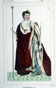 Porträtt av Napoleon I (1769 - 1821) i kejsardräkt. av Unknown artist