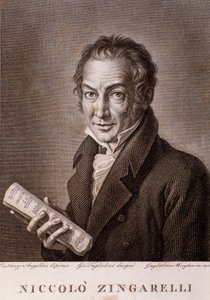 Porträtt av Nicola Antonio Zingarelli (gravyr av Unknown artist